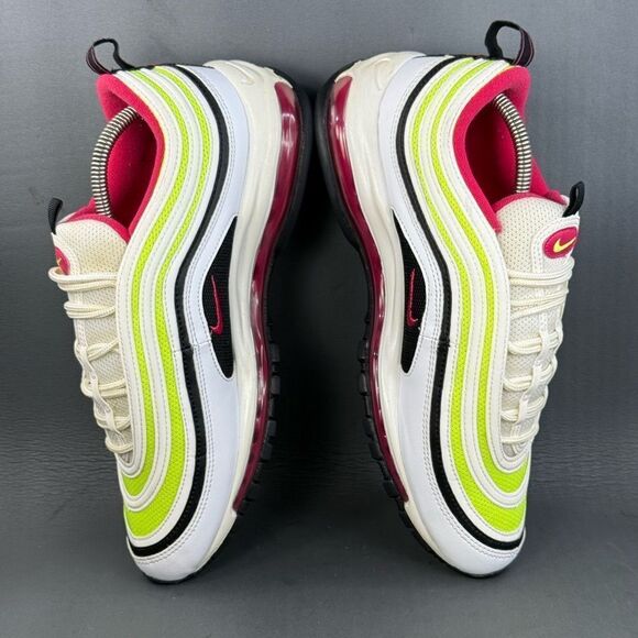 Nike Air Max 97 \'White Rush Pink Volt\' athletic sneaker shoes men’s size 11 main image 7